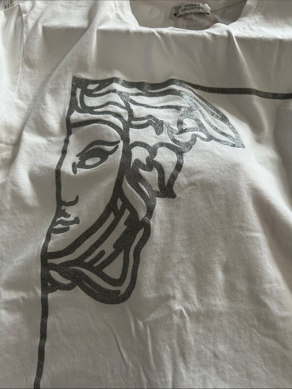Versace Collection White Graphic Medusa Crewneck Tee - Picture 5 of 10